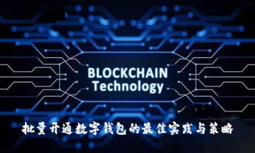 批量开通数字钱包的最佳实践与策略